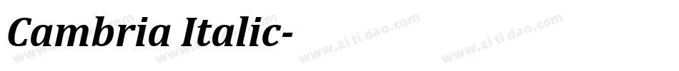 Cambria Italic字体转换